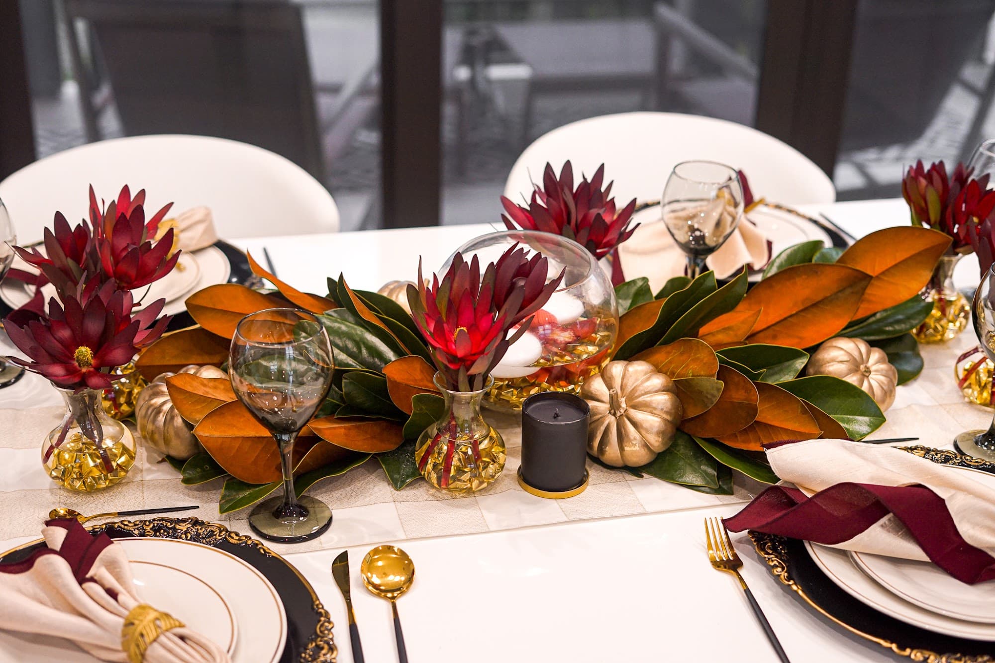 A refined table set for a private dinner party